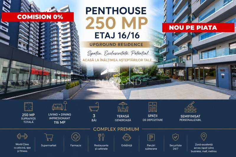 UpGround, 0% comision, penthouse 254 mp, living 116 mp.